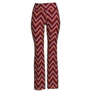 𝅺NO Boundaries Juniors' High Rise Flare Pants In Chevron/Black Size XXXL 21 New